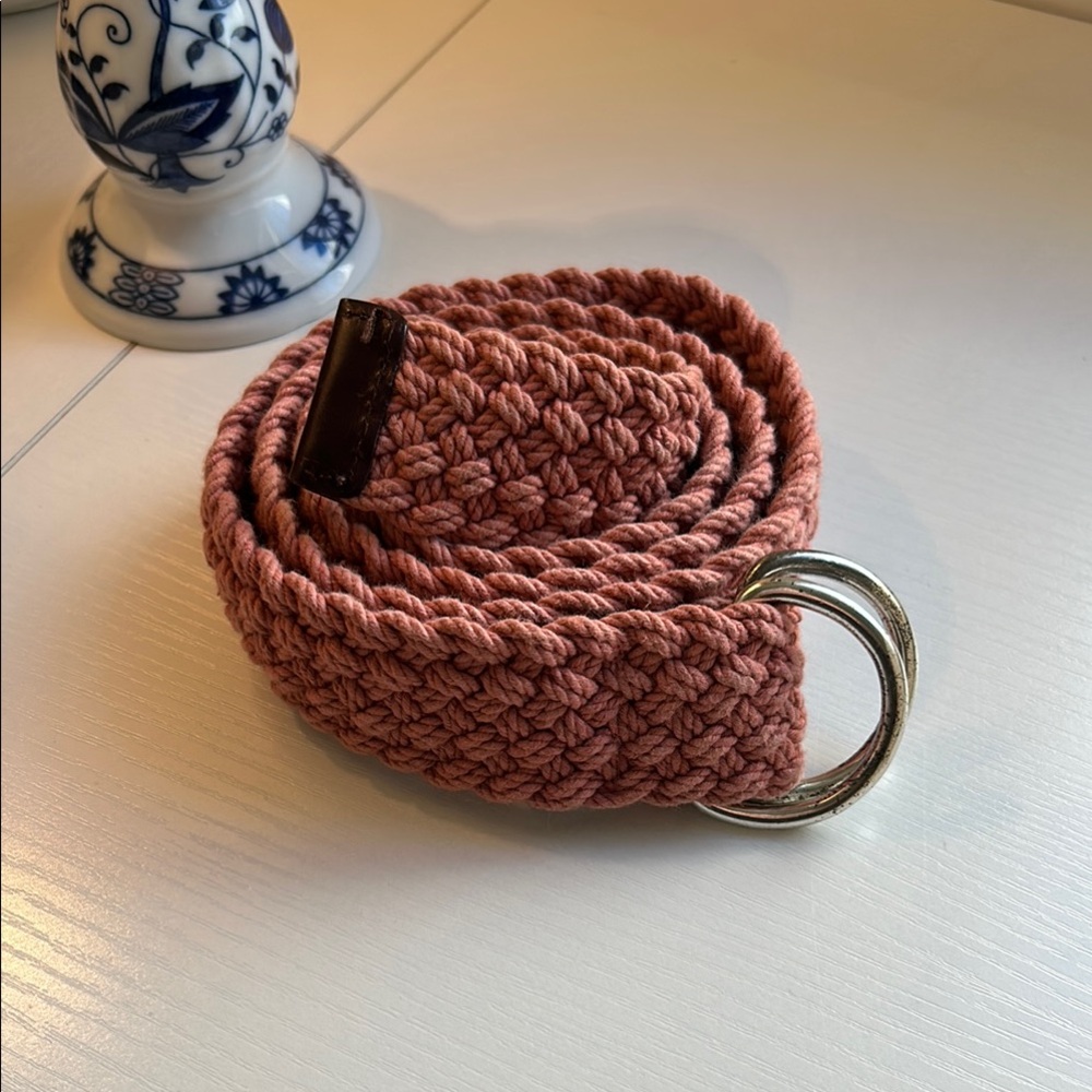 J. Crew Pink Woven Belt